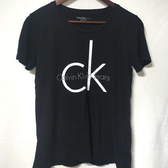Calvin Klein Jeans  Black Logo T-Shirt - Picture 1 of 9